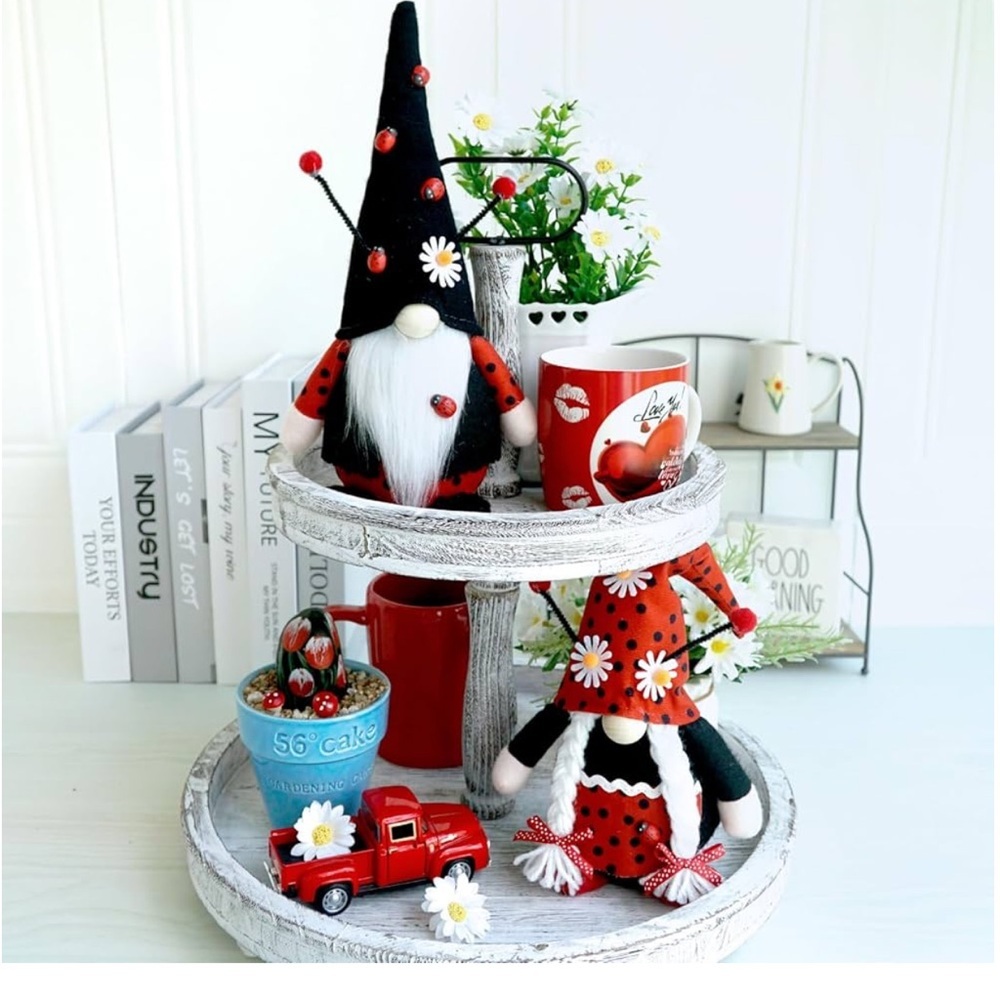 2Pack Spring Ladybug Gnomes Decorations - Picture 6 of 6